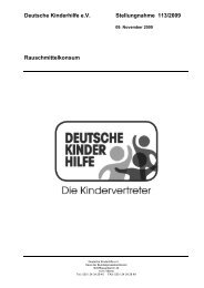 Deutsche Kinderhilfe e.V. Stellungnahme 113/2009 ...