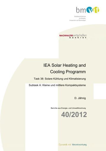 IEA Solar Heating and Cooling Programm - NachhaltigWirtschaften.at