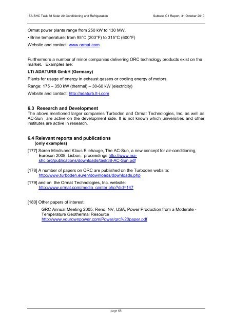 IEA Solar Heating and Cooling Programm - NachhaltigWirtschaften.at