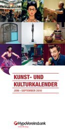 KUNST- UND KULTURKALENDER - Über uns - Hypovereinsbank