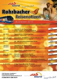 Busreisen 2013 - SabTours Wels