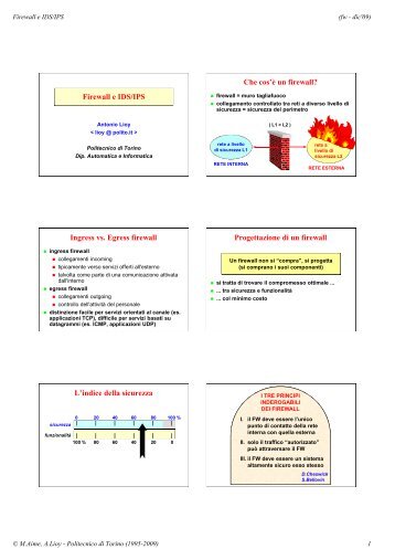 Firewall e IDS/IPS - Computer and Network Security Group ...