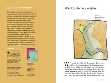 Was Fossilien uns erzählen - kinderUNIVERSITAS