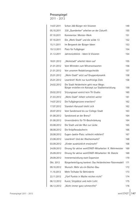 Pressespiegel 2011 - 2013 - Stadt Heidenheim