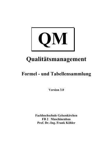 QM Formelsammlung