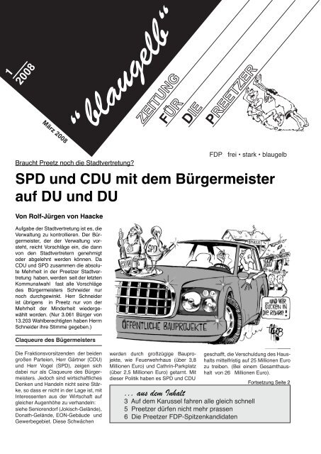blaugelb 1-2008 - FDP Preetz
