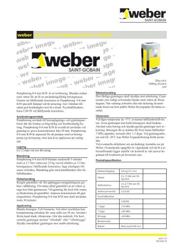 Produktblad (pdf) - Weber