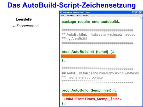 proc AutoBuild {templ hier} - IPdS in Kiel