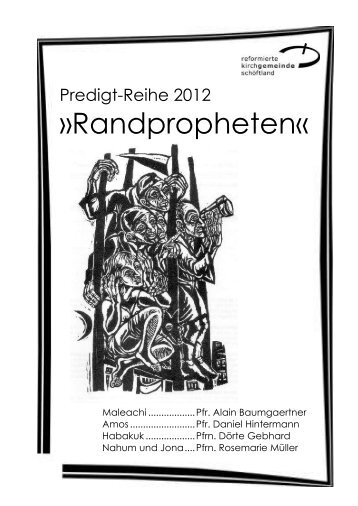 Randpropheten« - Reformierte Kirchgemeinde Schöftland