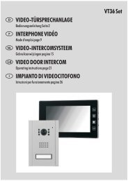 VT36Set INTERPHONEVIDÉO VIDEO ... - Indexa