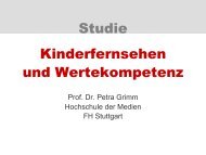 Studie Kinderfernsehen und Wertekompetenz