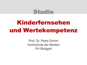 Studie Kinderfernsehen und Wertekompetenz