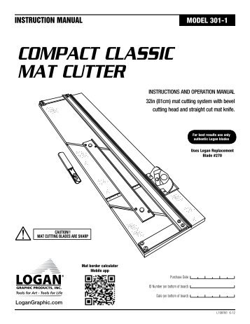 COMPACT CLASSIC MAT CUTTER - LoganGraphic.com