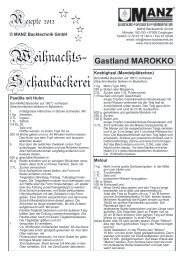 Rezepte als PDF - MANZ Backtechnik GmbH