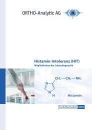 Histamin-Intoleranz (HIT) - Ortho - Analytic AG