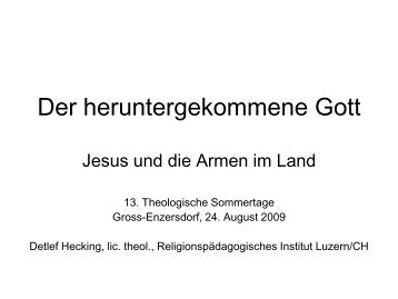 Der heruntergekommene Gott