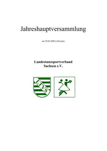 2008 Berichtsheft - Landestanzsportverband Sachsen eV