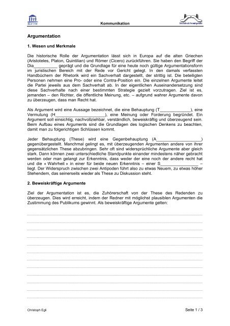 Argumentation