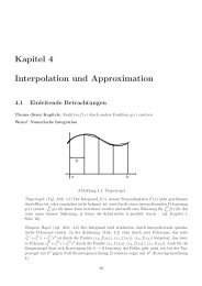 Kapitel 4 Interpolation und Approximation