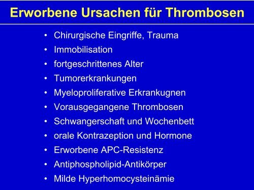 Hämostaseologie II - Hämatologie und Onkologie Rostock