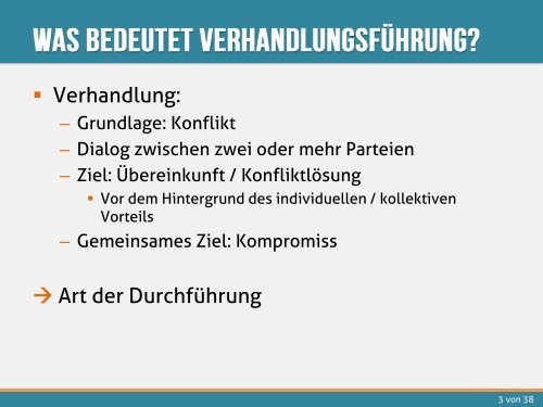 Verhandlungsführung