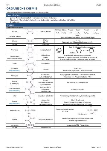 ORGANISCHE CHEMIE