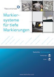 Markiersysteme für tiefe Markierungen - Technifor