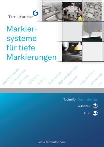 Markiersysteme für tiefe Markierungen - Technifor