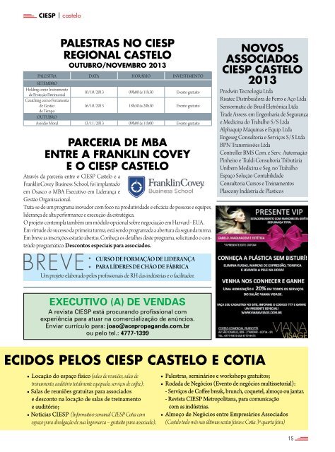 Revista CIESP Castelo e Cotia - Ed1