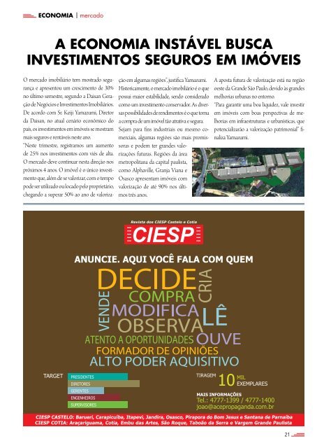 Revista CIESP Castelo e Cotia - Ed1