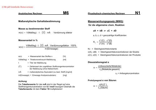 FORMELSAMMLUNG