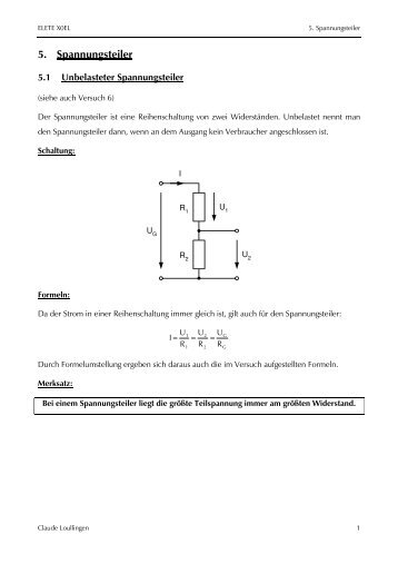 5. Spannungsteiler - Claude Loullingen