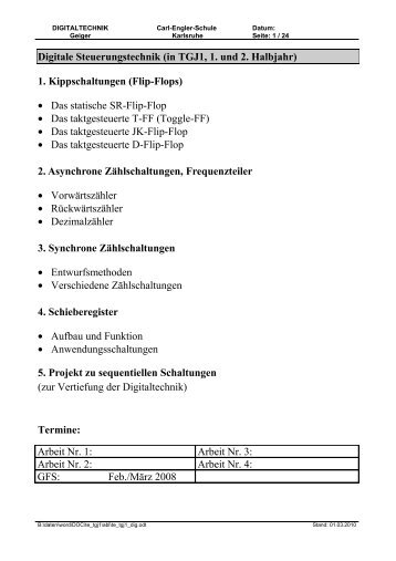 Digitale Steuerungstechnik - Lehrer.uni-karlsruhe.de