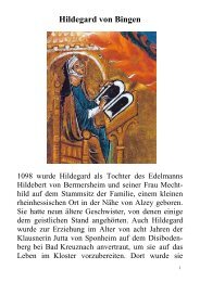 Lebenslauf der hl. Hildegard von Bingen
