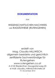1. Einleitung - Österreichischer Verband für Radiästhesie und ...