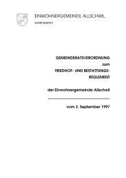 Verordnung - Gemeinde Allschwil