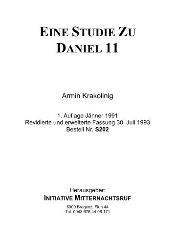 EINE STUDIE ZU DANIEL 11 - Hopeandmore.at