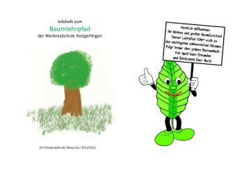 finden Sie unsere Broschüre zum Baumlehrpfad - Berkenschule