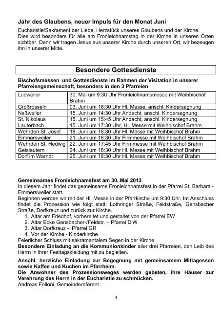 18:30 Uhr Großrosseln - Pfarreiengemeinschaft Warndt