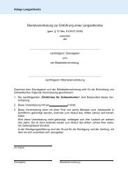Dienstvereinbarung zur Einführung eines Langzeitkontos - UEK