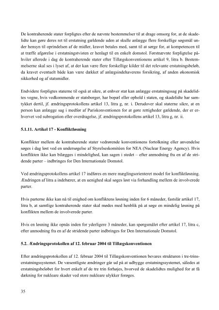 Rapport om gennemførelse i dansk ret af ændringsprotokollerne af ...