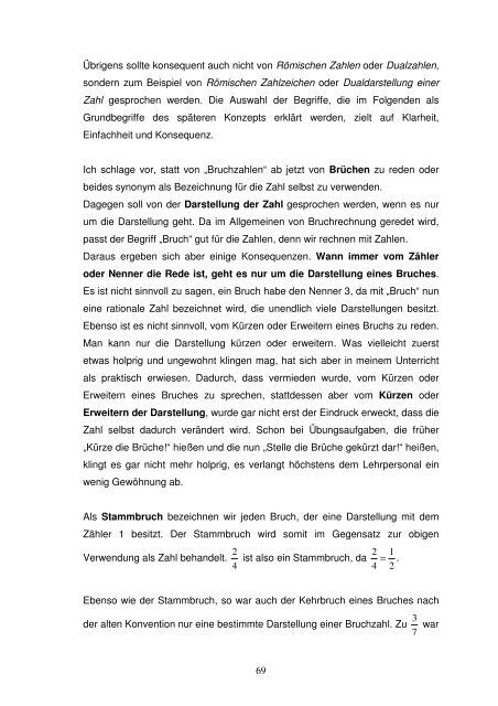 Das pragmatische Konzept für den Bruchrechenunterricht