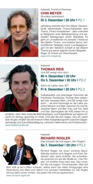 Programm September 2013 bis Januar 2014 - Die Käs