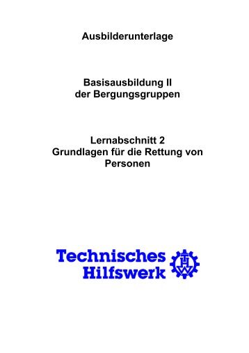 Grundlagen für die Rettung von Personen - THW Ortsverband ...