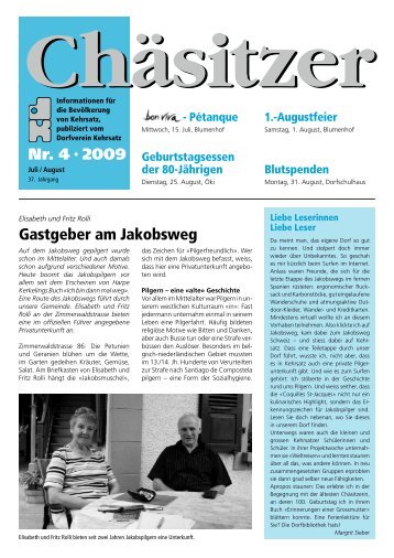 Chäsitzer 2009 - Nr. 4 - Dorfvereins Kehrsatz