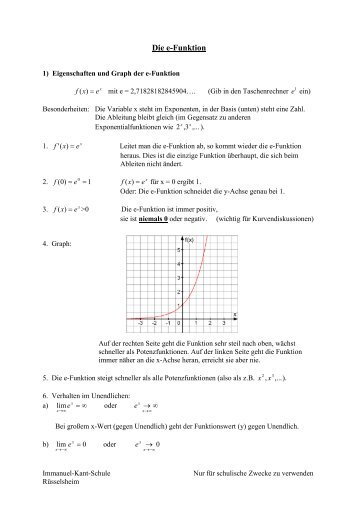 Die e-Funktion - iks-mathephysik.de