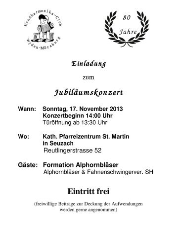 Jubiläumskonzert