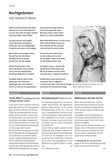 GEMEINDEzeitung der Martin-Luther-Gemeinde, April/Mai 2013 Teil 1