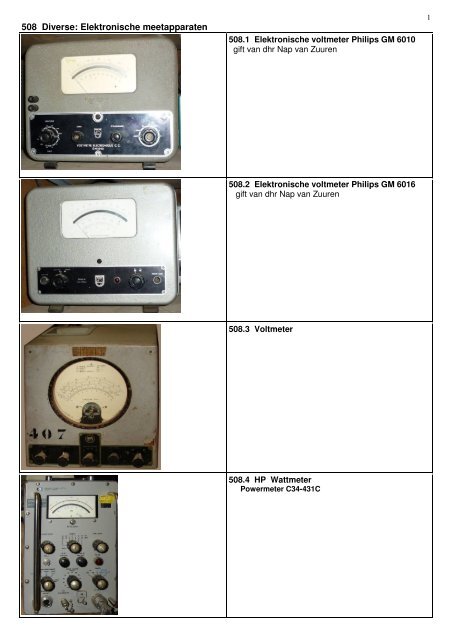 508. Diverse elektronische meettoestellen