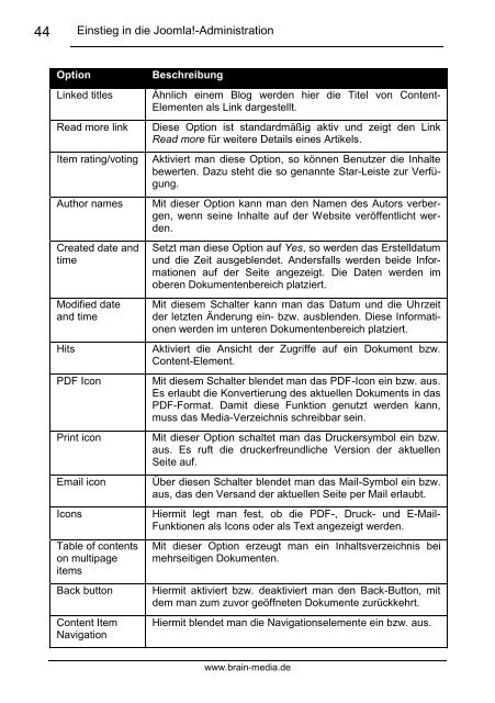 Joomla kompakt - Brain-Media.de Brain-Media.de